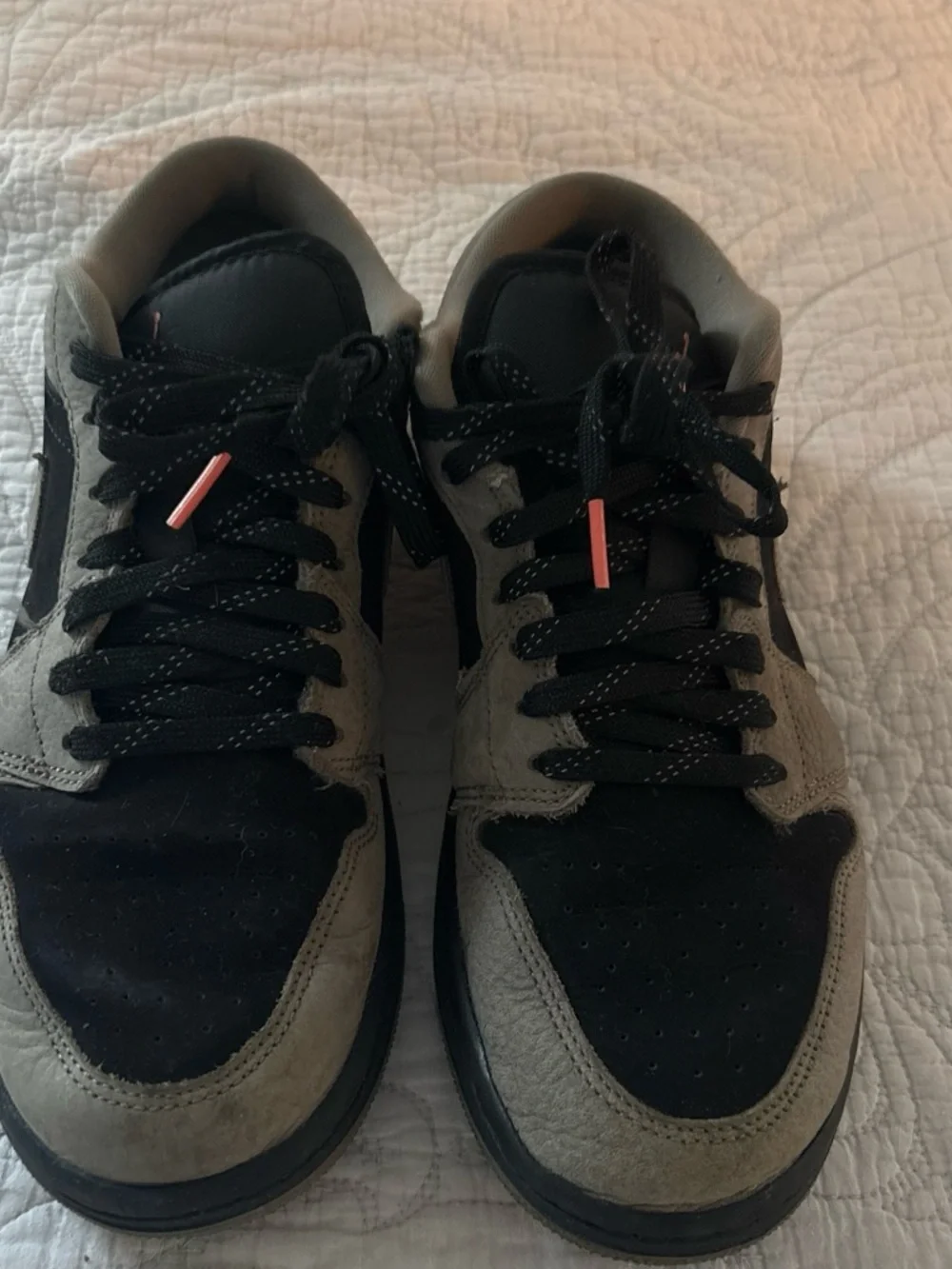 Jordan 1s Low-Top Sneakers in Black & Gray